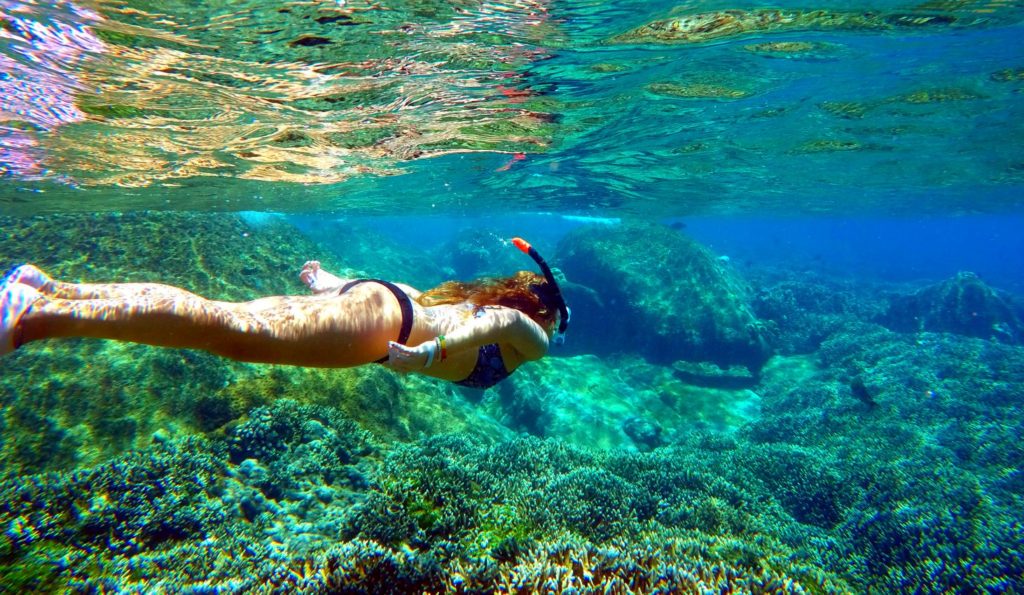 Snorkelling at Pigeon Island, Nilaveli, Sri Lanka.